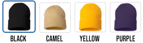 12Beanie colours